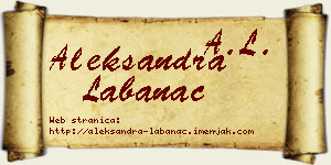 Aleksandra Labanac vizit kartica